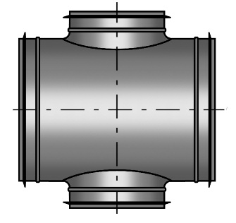 V01 - Kruisstuk SX d3 A d4 d3=d4 = 300 315 355 400 450 = 80 80 100 100 125 125 150 150 200 200 224 224 250 250 280 280 300 83,10 5050001200 300 315 84,60 5050001210 75,55 5050001211 315 355 125,55