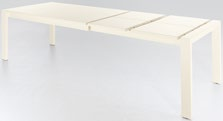 Stoel 90910 met rug in wit gelakt en stoffen bekleding, frame: