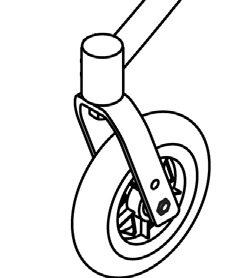 WIECOMITIES CHEETH 4-WIE VERSIE 1 Het veranderen van de positie van het achterwiel: 1. Verwijder het achterwiel. 2. Draai de moer los met een 24 mm sleutel. 3. Plaats de huls in de gewenste positie.