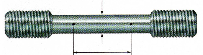 56 Statica HZS-OE5-NW143- C. Renaets Oef3. Op een poefstaaf met diamete d o = 12 mm zijn twee makeingen aangebacht op een afstand L o = 50 mm van elkaa.