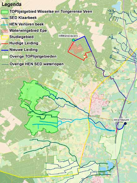 De mogelijkheden Het plan in hoofdlijnen Vitens wil de huidige infiltratie van oppervlaktewater bij de winning Epe uitbreiden tot een maximum van 6 miljoen m 3 per jaar.