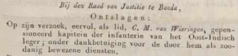 Javasche courant 27-10-1847. Nederlandsche staatscourant 30-9-1853. Java-bode : nieuws, handels- en advertentieblad voor Nederlandsch-Indie 27-1-1858.