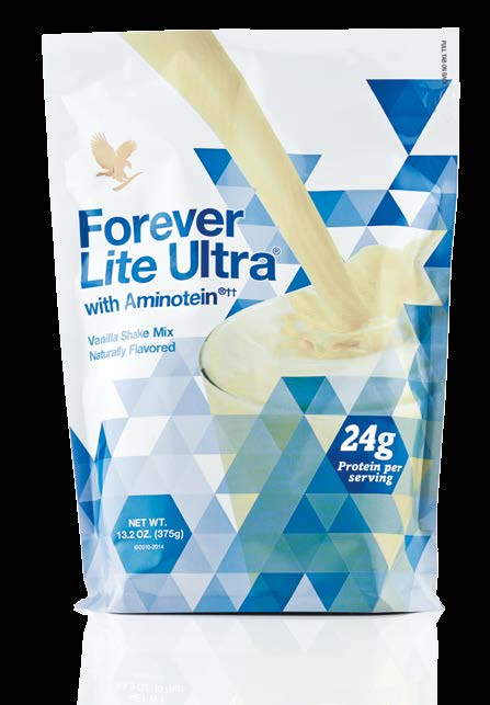 Soja is een proteïne met een laag vetgehalte en is lactosevrij. Forever Lite Ultra Vanilla en Chocolate zijn ook geschikt als aanvullende snack voor sporters. N.B.
