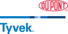 DuPont Tyvek Soft Soepel onderdakscherm met een gewicht van 60 g/m2 bestaande uit niet-geweven polyethyleenvezels met een hoge dichtheid.