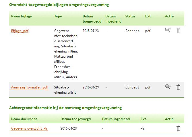 7.1.4 Bijlagenoverzicht Na het toevoegen van de