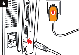 5. Sluit de adapter aan op een stopcontact in de buurt van het apparaat dat u op het netwerk wilt aansluiten.
