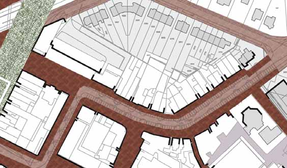 ruimte, bomen na iedere vier of vijf parkeerplaatsen en