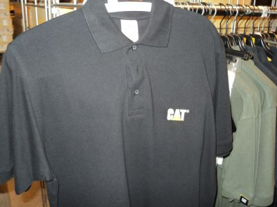 Poloshirt zwart Cat logo op borst 91/76/0602 S