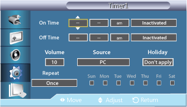 Het LCD-scherm aanpassen Time Clock Set Clock Set, Sleep Timer, Timer1 / Timer2 / Timer3, and Holiday Management kunnen worden ingesteld. Sleep Timer Huidige tijdsinstelling.