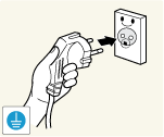 Veiligheidsinstructies Sluit de stekker aan op een geaard stopcontact.