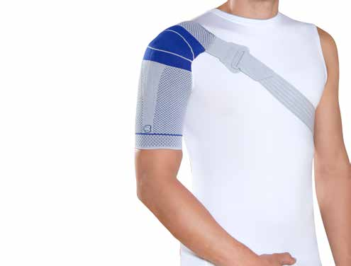 OmoTrain S Actieve bandage ter ondersteuning van de stabilisatie van het schoudergewricht door de spieren.