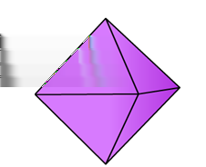 2 Deze ruimtelijke figuur bestaat uit twee priamides met een vierkant als grondvlak. Vul steeds het juiste antwoord in.