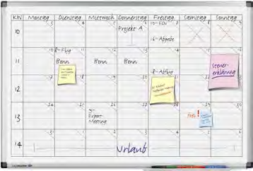 PREMIUM projectplanner n Planning naar uw voorkeur n Weekplanbord voor maximaal 5 personen /