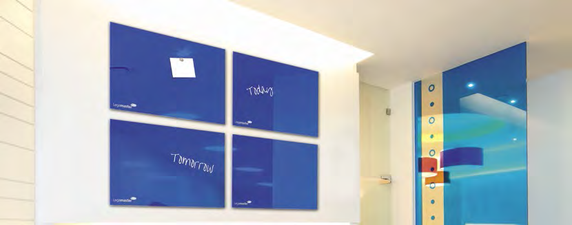 Gekleurde glassboards het stijlvolle alternatief! Glassboards staan garant voor een moderne en flexibele oplossing voor kantoren, kantoor aan huis, scholen en hotels.