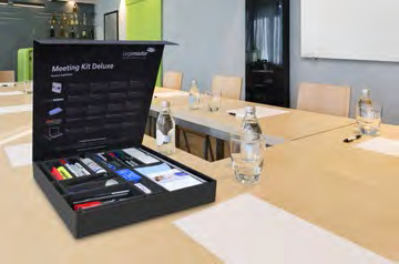 Meeting Kit Deluxe NIEUW n Een must-have in elke vergaderruimte n Alle essentiële benodigdheden voor de vergaderruimte in één pakket n Meer dan 40 tools; inclusief een