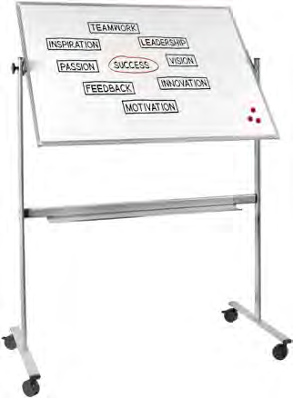 (100 cm) en bevestigingsmiddelen n Bord en onderstel apart verpakt ECONOMY PLUS kantelbare whiteboards Dit bord heeft een