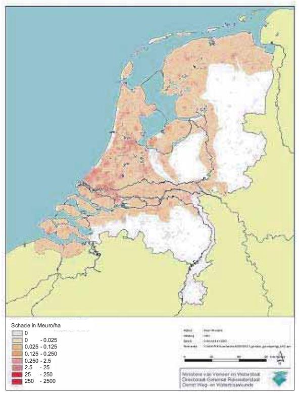 Voor deze dijkring is de overstromingskans bepaald aan de hand van faalkansen van de dijken, duinen en kunstwerken.