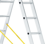 eps IndPla Inzetbaar als 2-delige opsteekladder of als tweezijdig oploopbare ladder. Met stabiliteitsbalk voor stabiel staan.