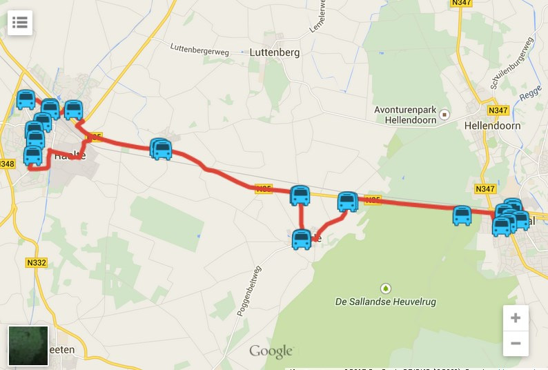 4. Route lijn 513 De buurtbus Haarle rijdt van Haarle naar Nijverdal en dan via Marienheem naar Raalte.