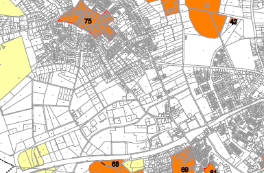 Cultuurhistorie Uitsnede uit de Archeologische verwachtingenkaart van de gemeente Helmond met binnen de rode lijnen het plangebied.
