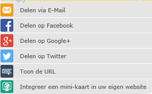 2.1.8.3 Delen Je vindt bij Delen de URL van de kaarttoepassing die je kan delen met anderen via e-mail of sociale media.