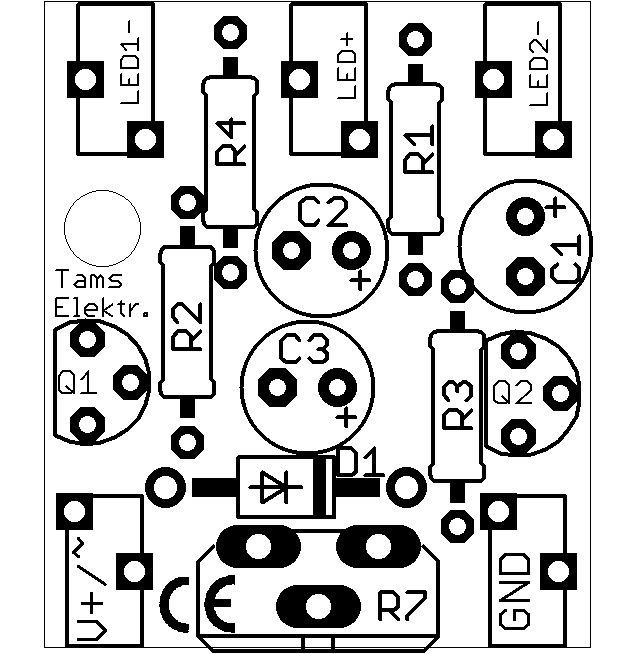 Nederlads WBA-1 WBA-2 WBA-3 WBA-1: Pritpla e stuklijst Weerstade R1, R4 4,7 kω R2, R3 330 kω Diodes