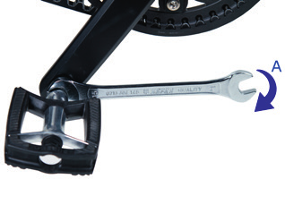9. Trapas, cranks en pedalen 9.1 Onderhoud De pedalen van uw fiets zitten met de cranks vast aan de trapas, die ook wel bracketas wordt genoemd.