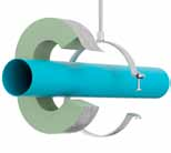 beugels - 30 mm Voor montage van leidingen met elastomeer isolatie tegen wand of plafond ter voorkoming van koudebruggen. eugel: elektrolytisch verzinkt.