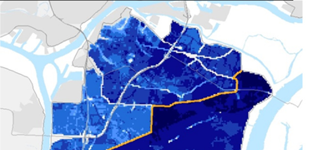 De compartimenteringskering is niet standzeker en faalt bij een waterstand aan de teen van de dijk van NAP + 2,00 m.