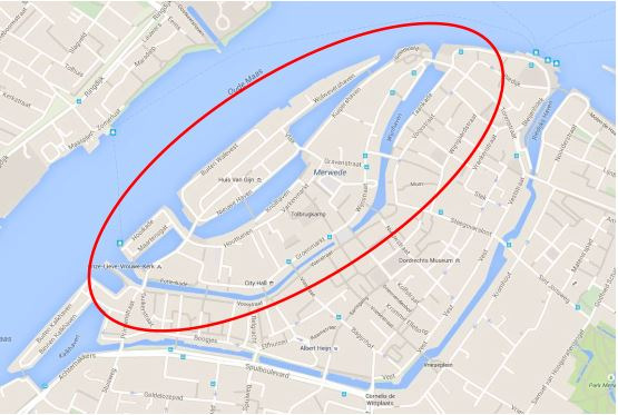 2. Onderzoekslocatie 2.1. Dordrecht 2.1.1. Locatiebeschrijving In figuur 1 is het projectgebied in Dordrecht weergegeven.