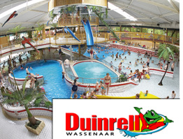 Duinrell Attractiepark en Tikibad In de voormiddag gaan we naar het attractiepark. Met o.a. Aqua Shute, Aqua Swing, Botsboten en Bumperfrogs kan je je hier al danig opwarmen.