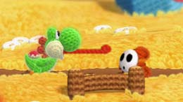 De bollen wol komen vanzelf achter Yoshi aan.