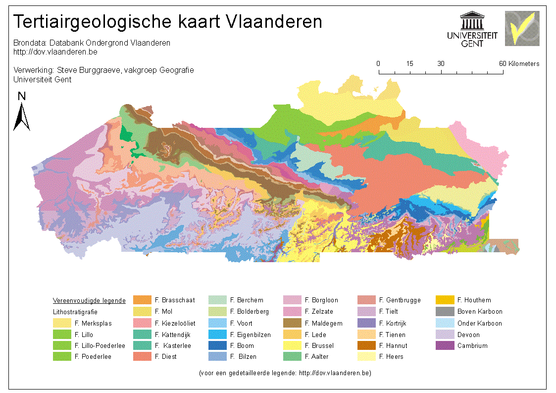 Ter2air geologische kaart van België (Vl.