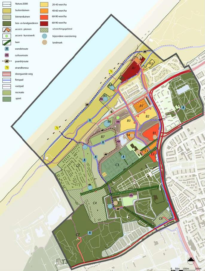 Toelichting Projectdocument Kijkduin Met de vaststelling van dit projectdocument met bijbehorende grondexploitatie en het Landschappelijk Raamwerk, komen onderstaande ontwikkelvelden en delen van het