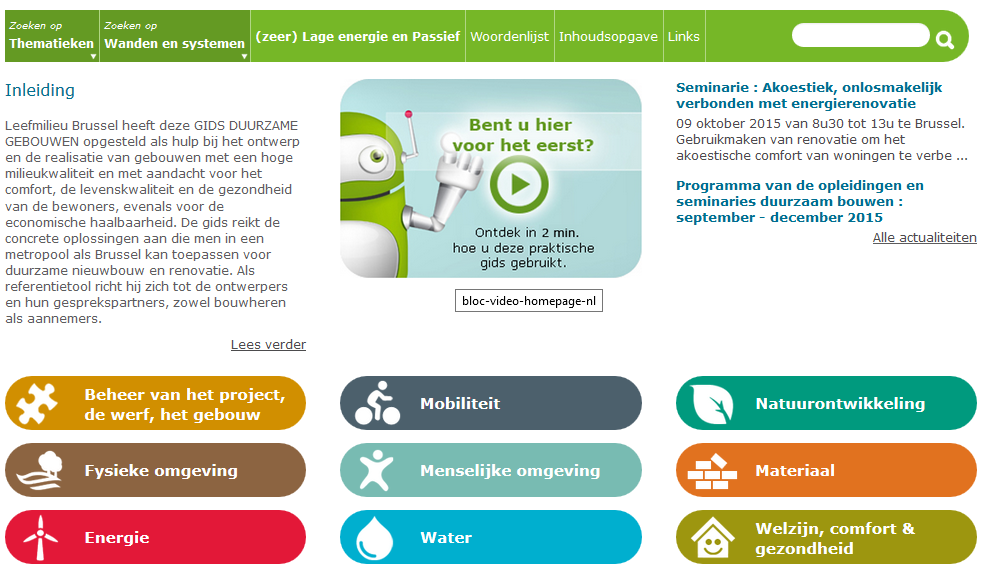 Referenties Gids Duurzame Gebouwen en andere bronnen: Gids Duurzame Gebouwen: http://gidsduurzamegebouwen.leefmilieubrussel.