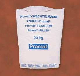 Promat -Plamuur 0 Promat -Plamuur is een voegvulmiddel in de vorm van droog, wit poeder dat speciaal is ontwikkeld voor het voegen van Promat platen.