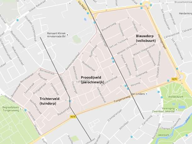 Bron: Leefbaarometer 67 Bron: Google Maps 8.2 De opgave: waarom is een wijkaanpak nodig in Mariaberg? De gemeente Maastricht stelt elke vier jaar een buurtprofiel op voor alle 36 Maastrichtse buurten.