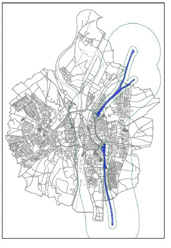 onderstaande kaart ter linkerzijde, afkomstig uit de Beleidsvisie Externe Veiligheid van de gemeente Maastricht).