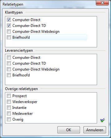 Order-Direct Handleiding 3. Het venster KLANT (NIEUW) verschijnt nu op het scherm. Bij Sorteernaam voert u een verkorte naam of trefwoord in waarmee u de relatie eenvoudig kunt opzoeken.