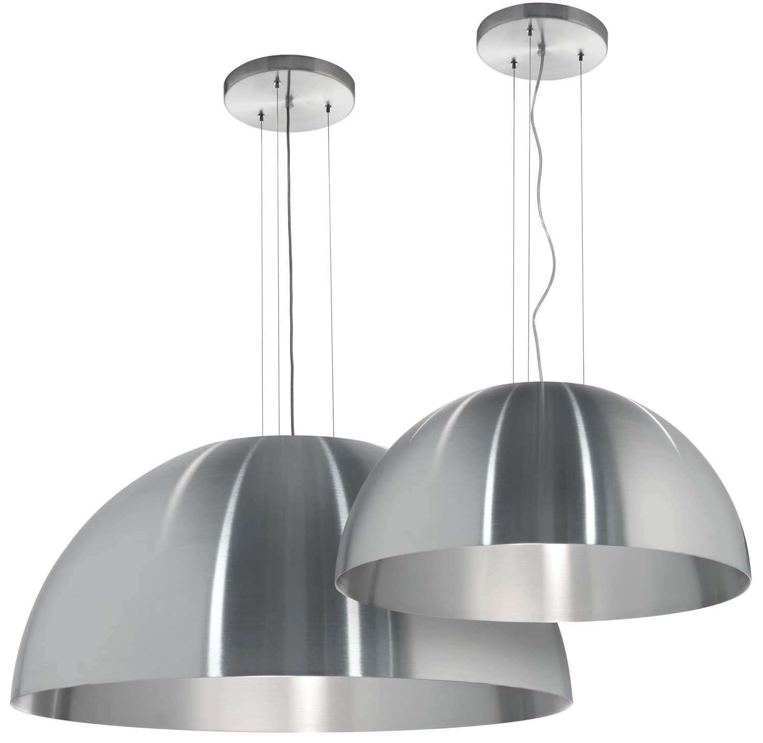 Hanglamp M70 & M90 KIES UW EIGEN RAL KLEUR BASISMATERIAAL ALUMINIUM GESCHUURD AFMETING: M90 90X42 CM