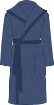 1621302 Badstof badjas kimono zonder capuchon petrol sauna (380 gr/m2)