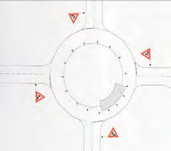 Rotonden Bij werkzaamheden in het middengedeelte, waar geen auto s komen, tussen het werkvak en de verkeersruimte rondom verkeerskegels of