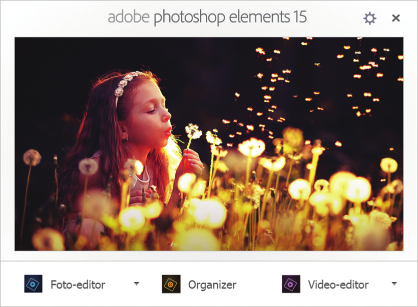 De Foto-editor starten Photoshop Elements bestaat uit twee verschillende componenten:»» De Organizer is de plek waar je foto s beheert.