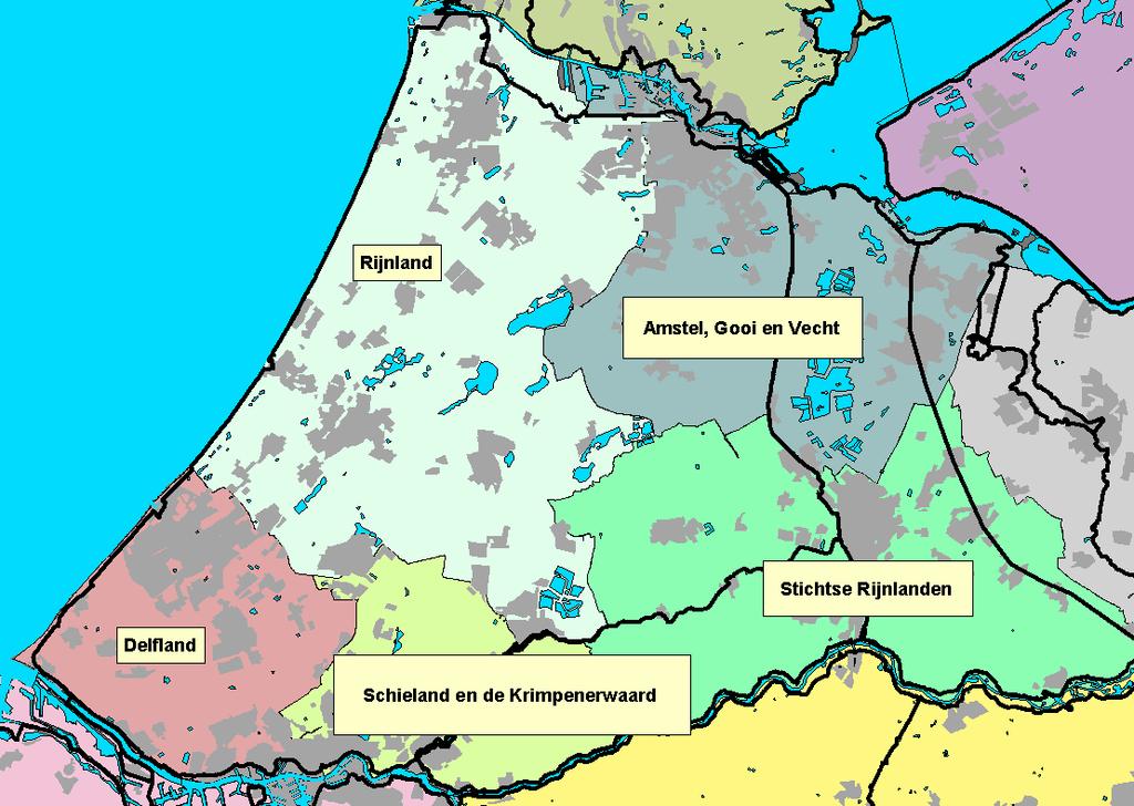 Figuur 2.2 Ligging van de c-keringen op de grens van dijkring 14, 15 en 44 De te onderzoeken maatregelen bevinden zich op de grens van dijkring 14, maar ook in de aangrenzende dijkringen 15 en 44.