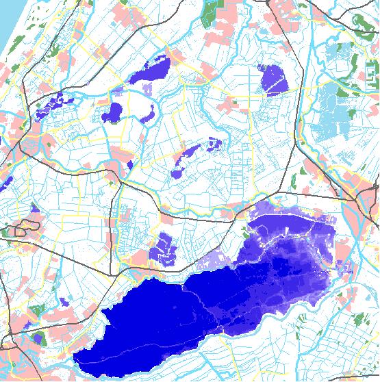 000 stroomt er nog wel water over de c-kering heen. Het effect van een uitlaatwerk op de waterstand voor de c-kering is uitgezet in Figuur 7.16.