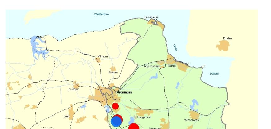 Figuur 4.4. Onttrekking menselijke consumptie Nedereems Eindoordeel kwaliteit, grondwaterlichamen Nedereems Tabel 4.