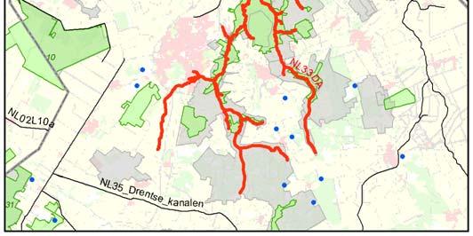 overgrote deel in Drenthe ligt. Een klein benedenstroomse deel, dat in 2004 deels in oorsprokelijke staat is hersteld, ligt in Groningen.