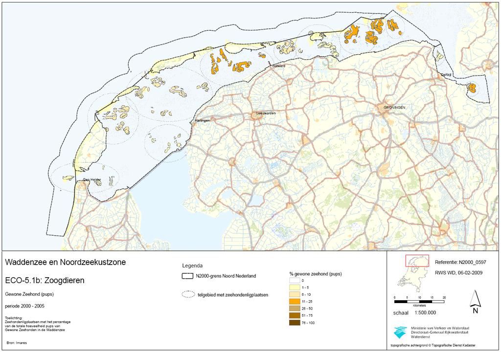 Geboorteplaatsen van de gewone zeehond Trend Op basis van jachtstatistieken is geschat dat rond 1900 er ten minste 7000-16000 dieren in de Nederlandse Waddenzee moeten zijn geweest.