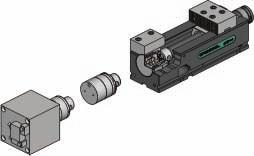 De krachtcassette is direkt in de T-vormige vaste bek geïntegreerd en zorgt daarom voor een direkte tegenzet.