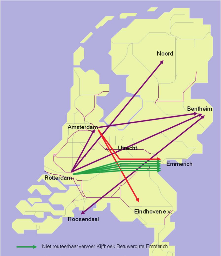 Hoofdstuk 13 Dit geldt ook voor vervoer vanuit de Rotterdamse haven naar Emmerich rechtstreeks via de Betuweroute.